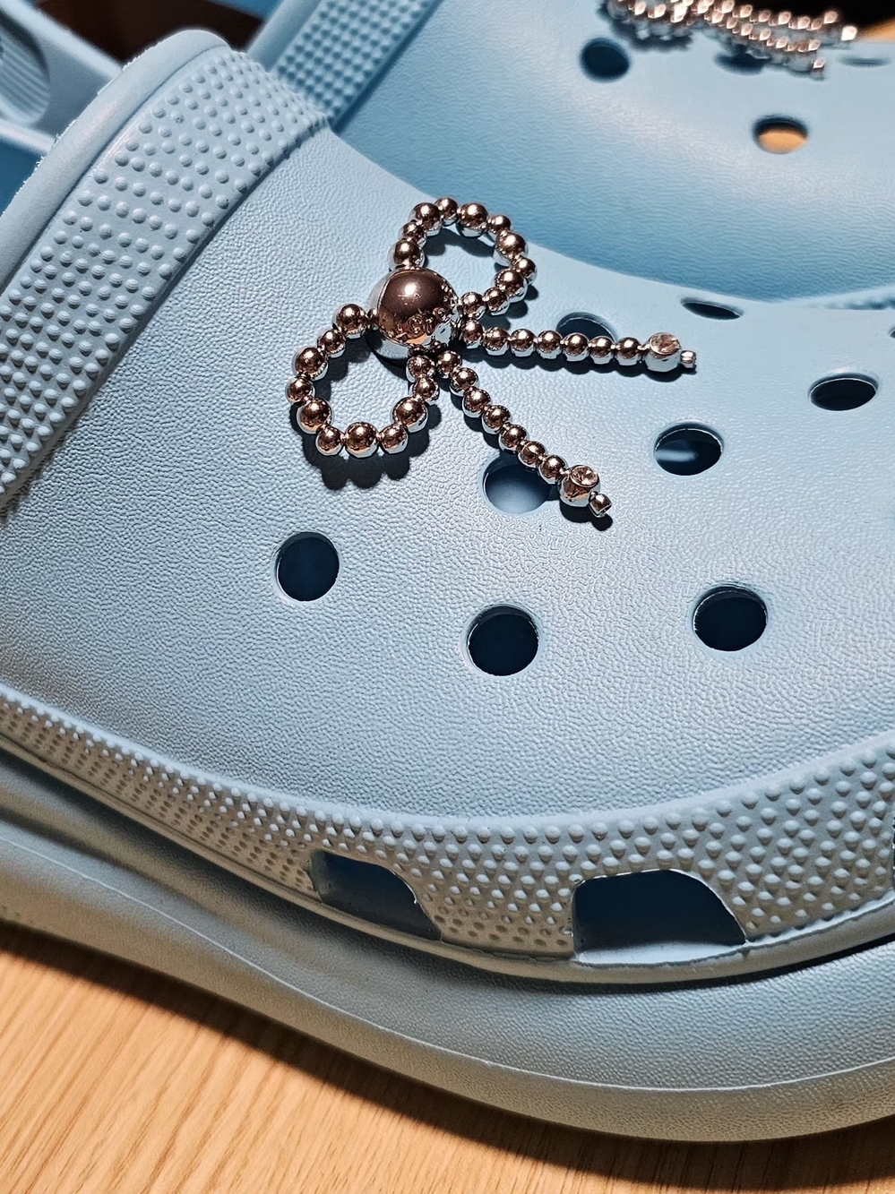 Two Silver Beaded Crocs Jibbitz - Picture 4 of 4